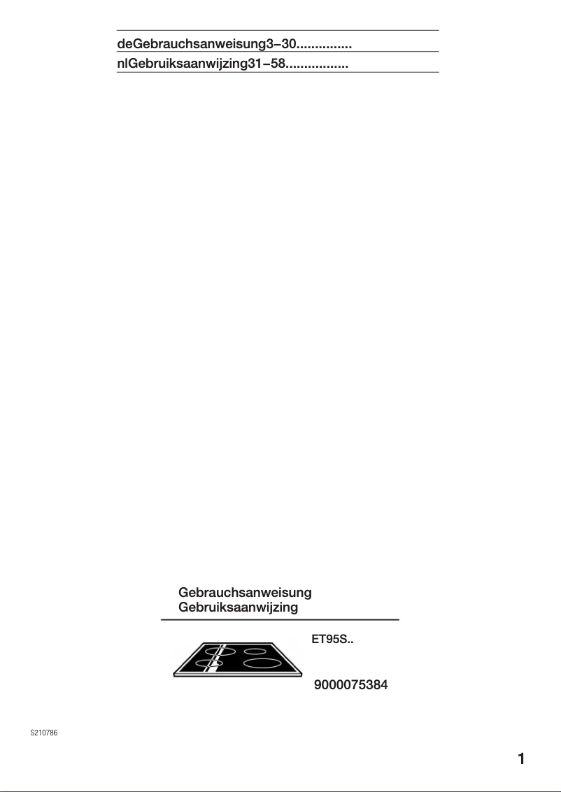 First page image of the manual for ET95S502E