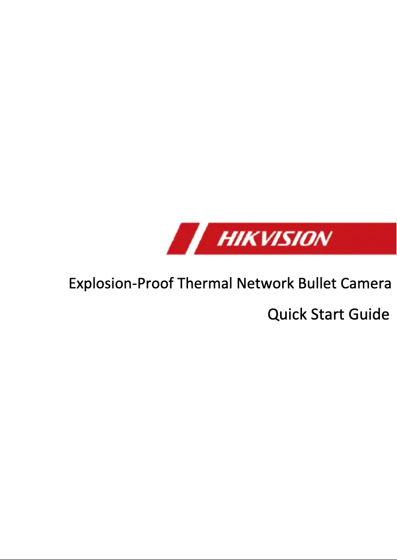 Page 1 of the manual Quick Start Guide Hikvision DS-2TD2466T-25X