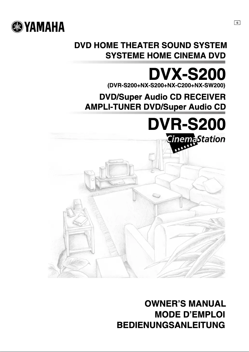 Page 1 of the manual User Manual Yamaha DVX-S200