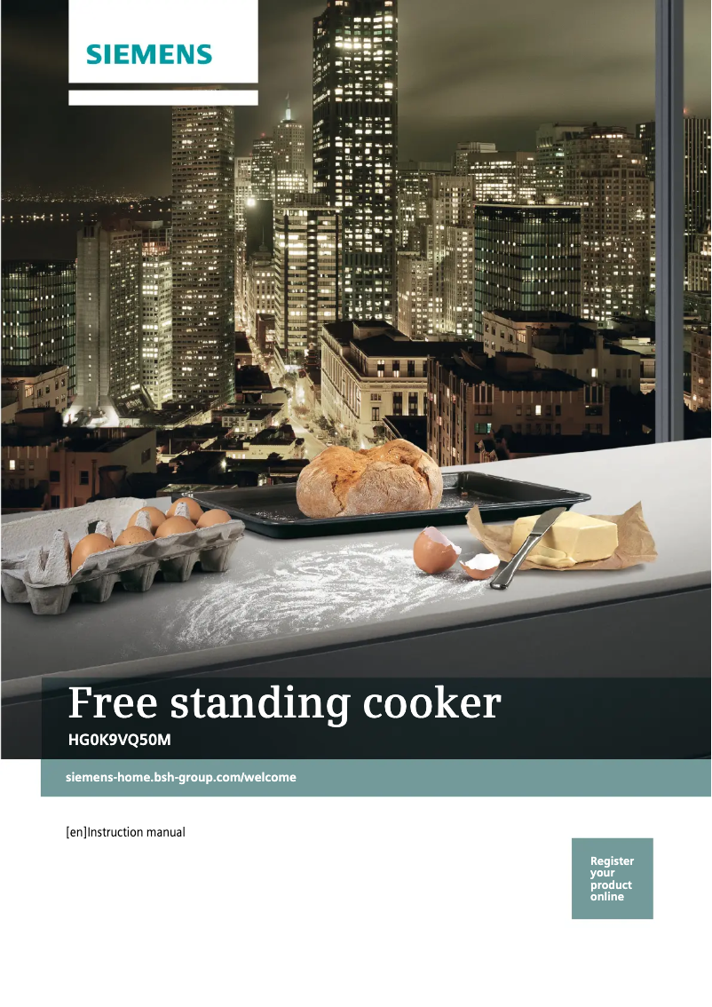 Page 1 of the manual User Manual Siemens HG0K9VQ50M