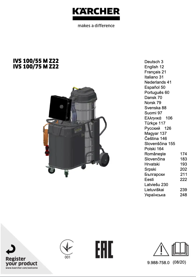 Image de la première page du manuel de l'appareil IVS 100/55 M Z22