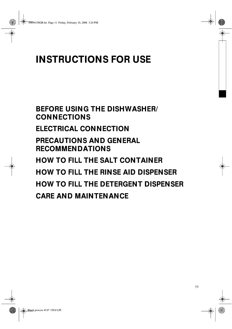 Page 1 of the manual User Manual Bauknecht GSIP 6598/1 SW
