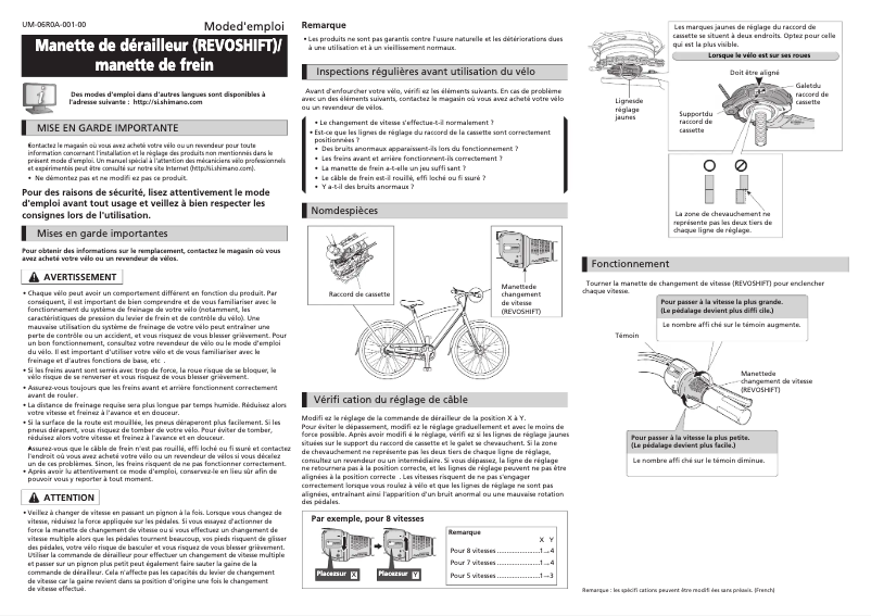 Page 1 of the manual User Manual Shimano SB-C6000-8
