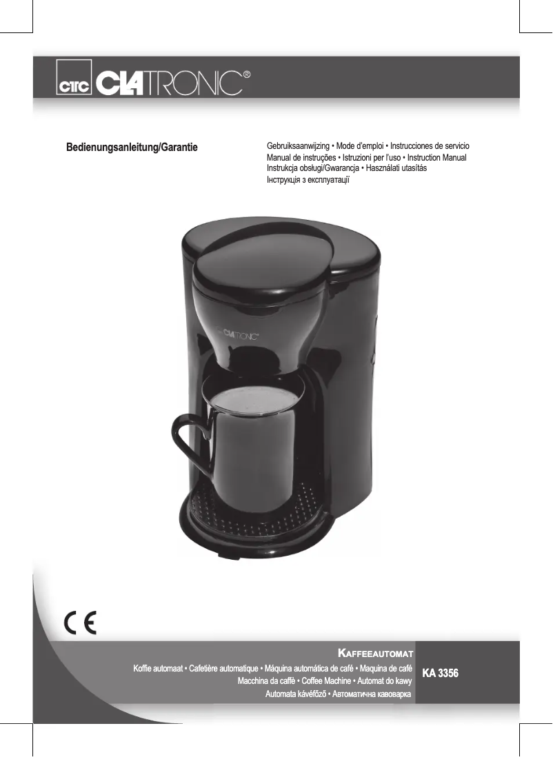 First page image of the manual for KA 3356