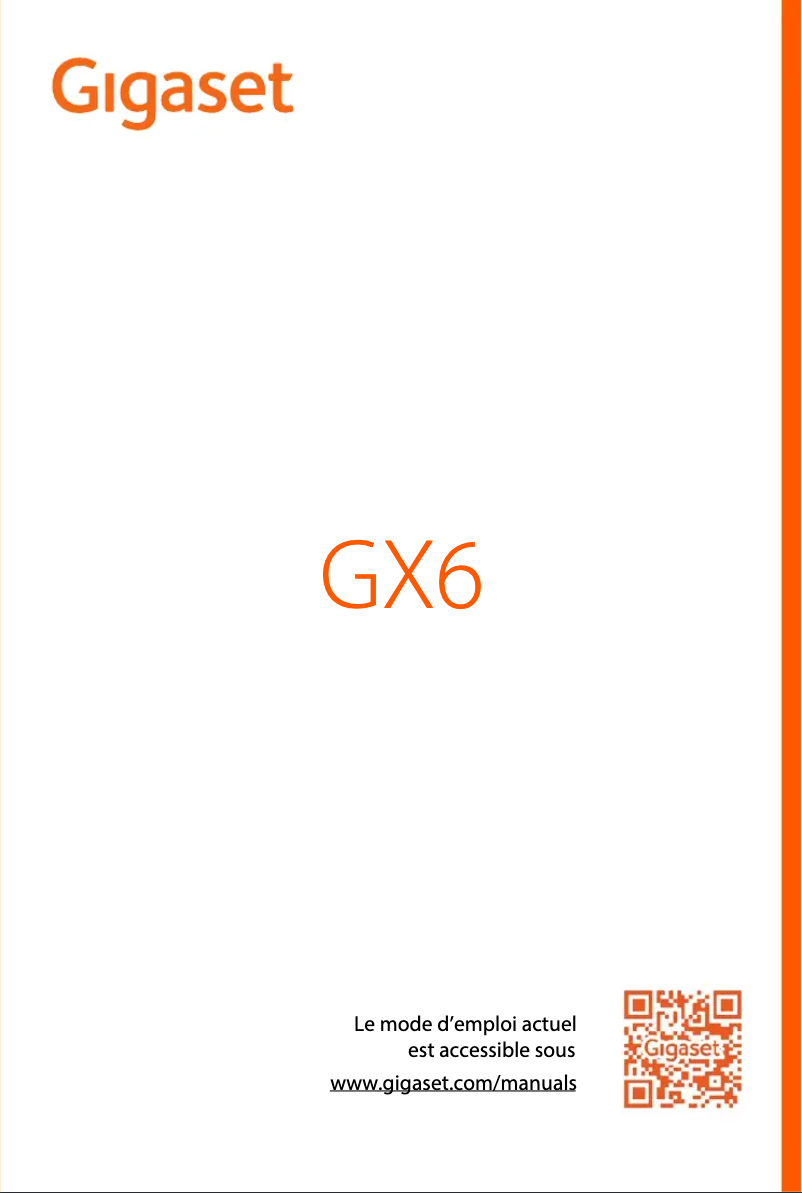 Page 1 of the manual User Manual Gigaset GX6
