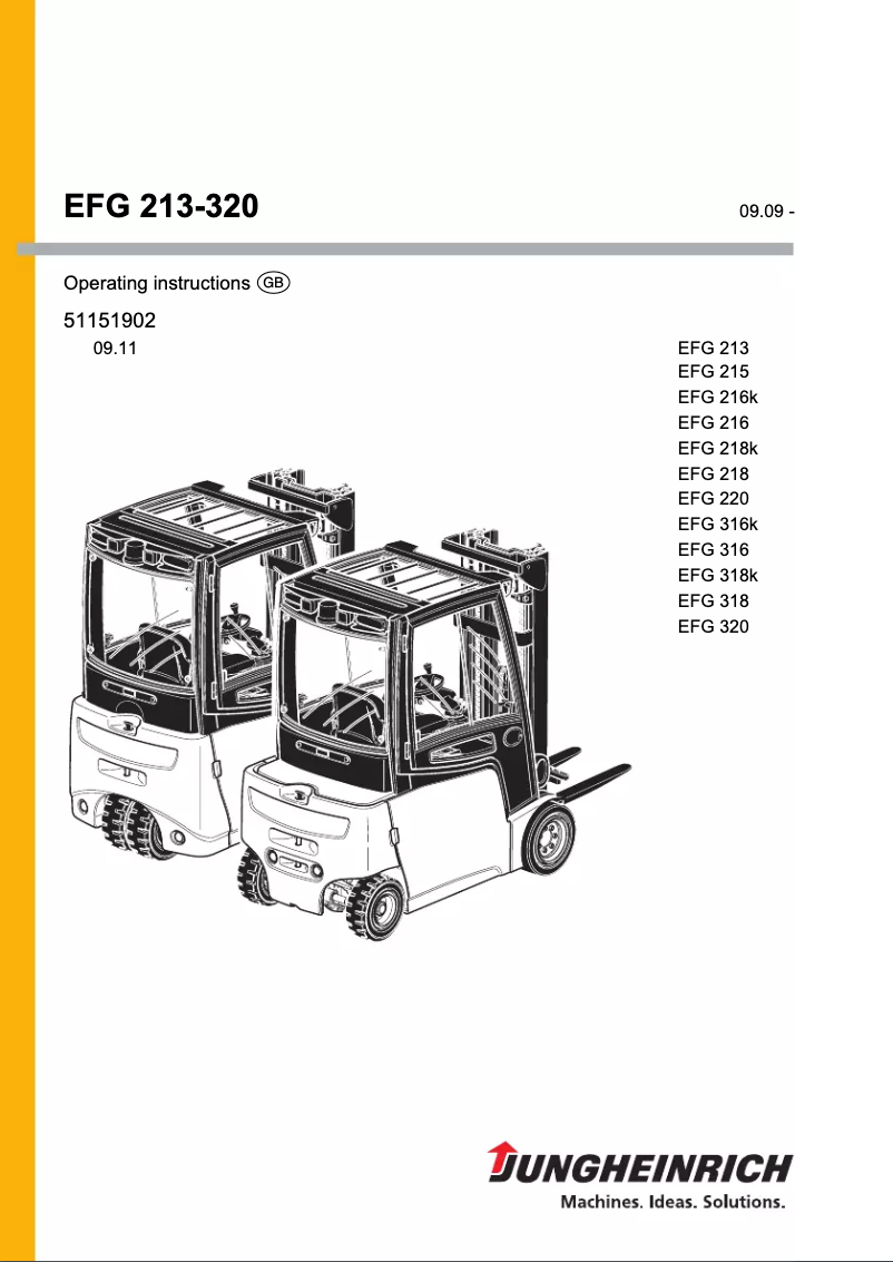 Page 1 of the manual User Manual Jungheinrich EFG 218