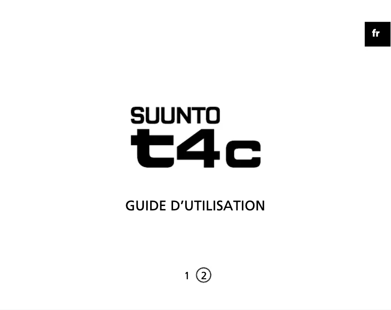 Page 1 of the manual User Manual Suunto T4c