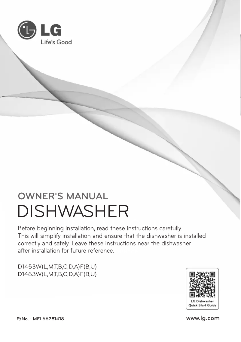 Page 1 of the manual User Manual LG D1453WF