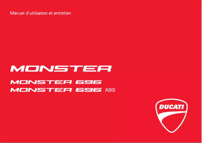 First page image of the manual for Monster 696 ABS (2013)