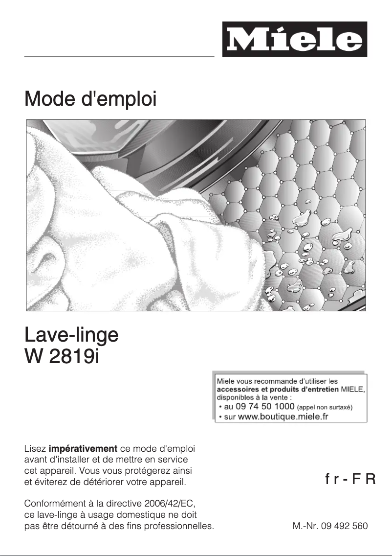 First page image of the manual for W 2819i WPM
