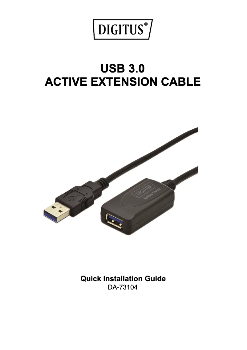 Page 1 of the manual User Manual Digitus DA-73104