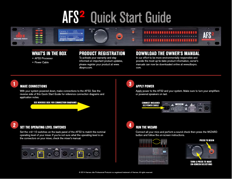 First page image of the manual for AFS2