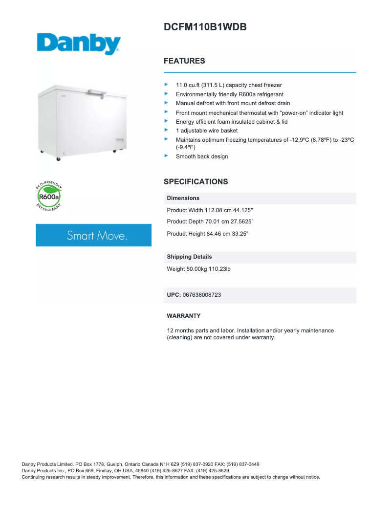 First page image of the manual for DCFM110B1