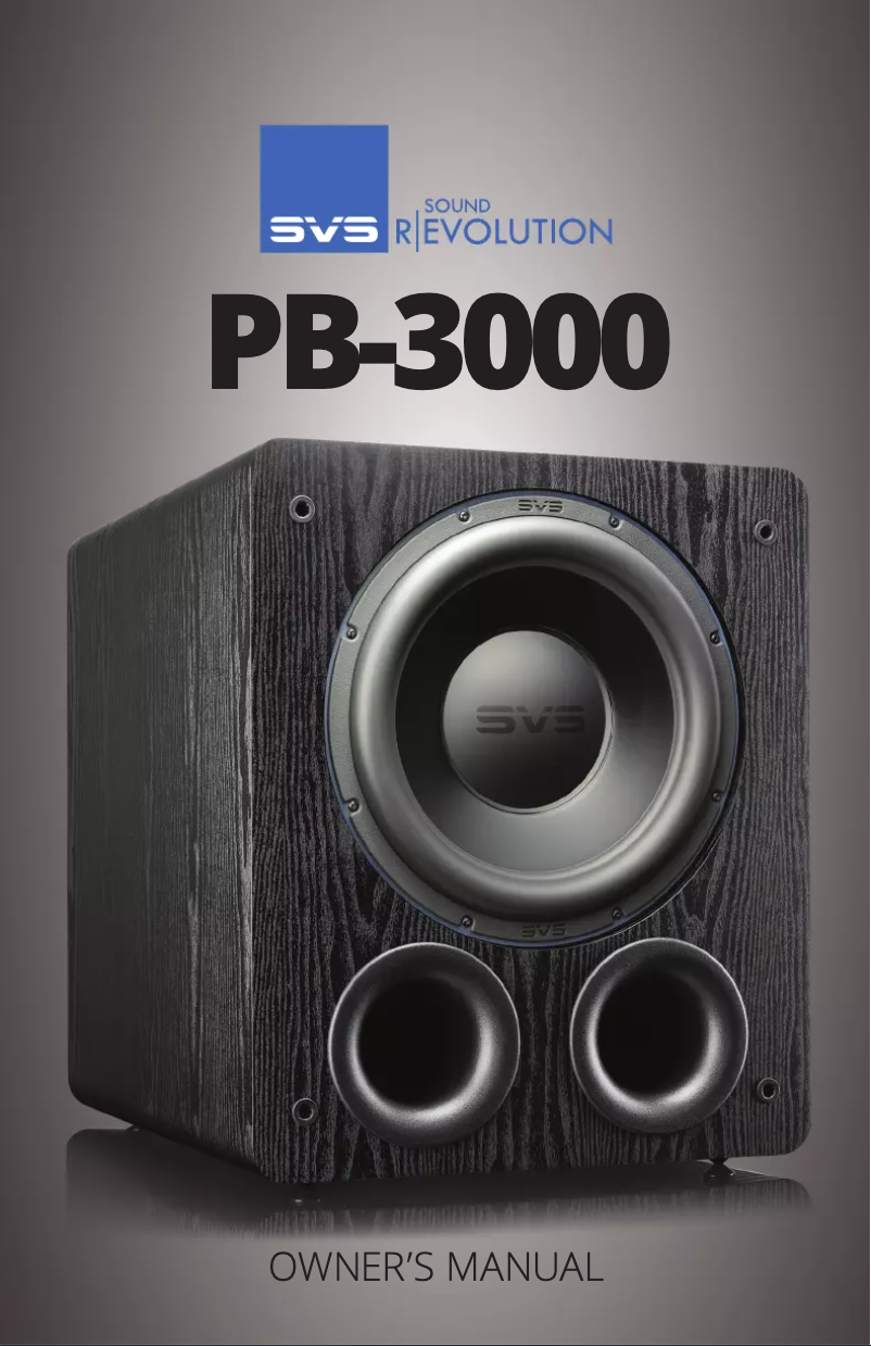 First page image of the manual for PB-3000