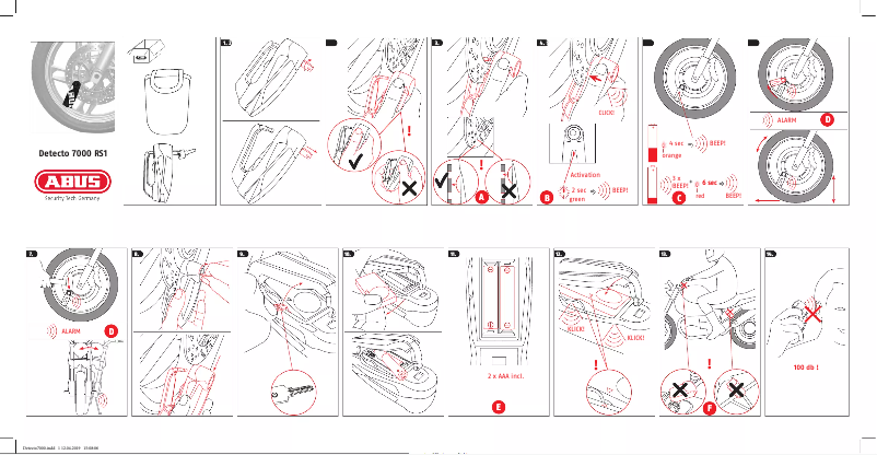 Page 1 of the manual User Manual Abus Detecto 7000 RS1