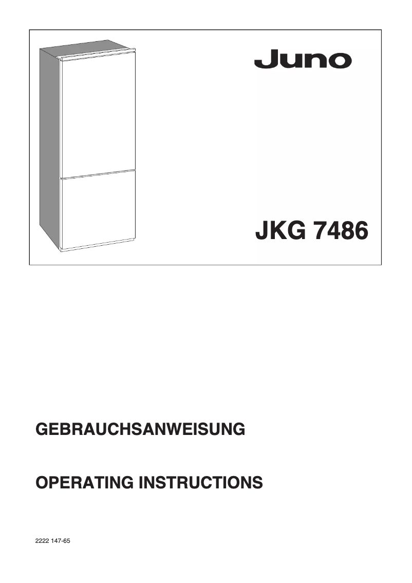 Page 1 of the manual User Manual Juno JKG7486