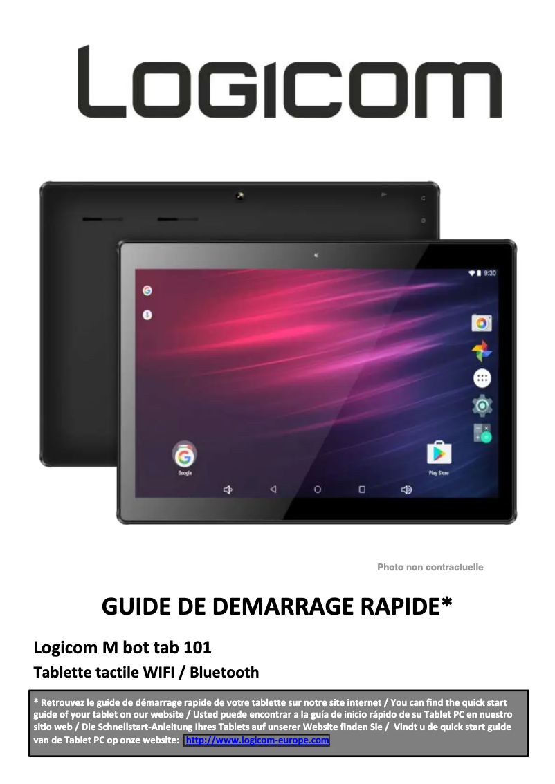 First page image of the manual for M Bot Tab 101