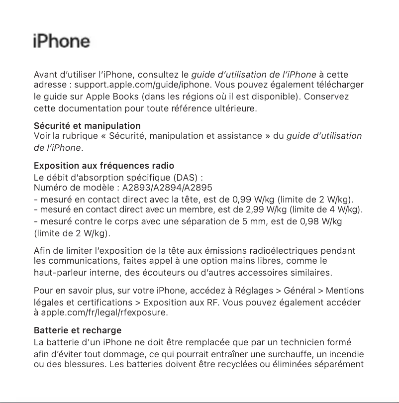 Page 1 of the manual User Manual Apple iPhone 14 Pro Max