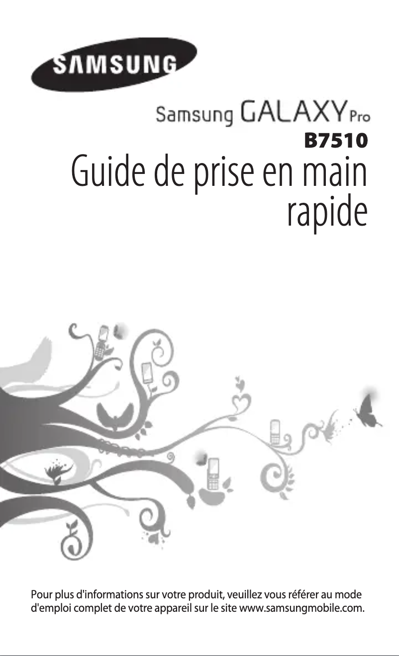 Page 1 of the manual Installation Guide Samsung Galaxy Pro GT-B7510
