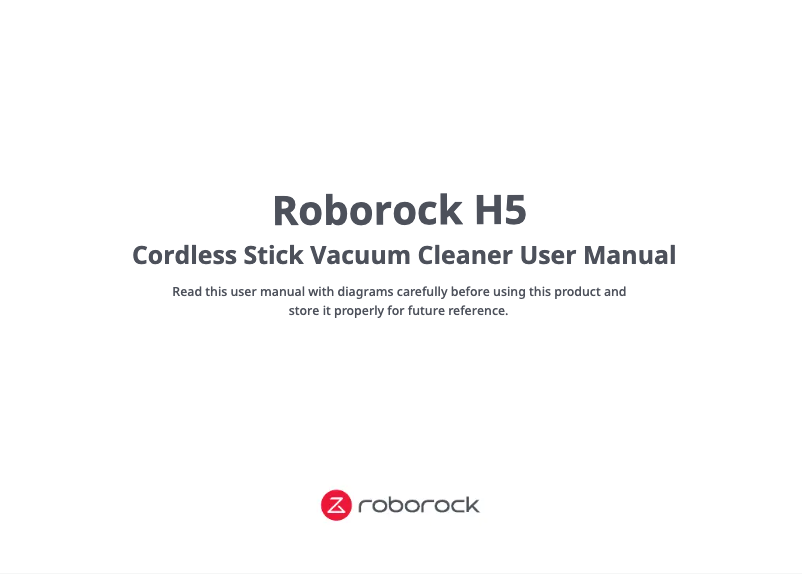 Page 1 of the manual User Manual Roborock H5