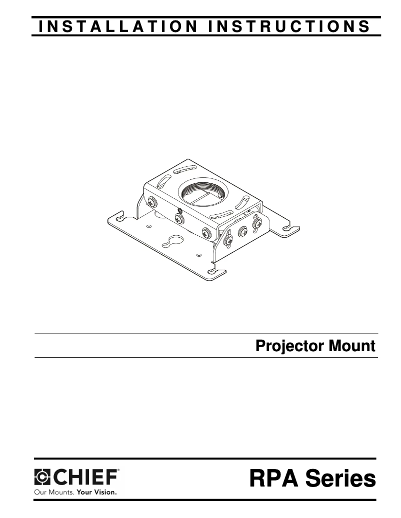 Page 1 of the manual User Manual Chief RPA313