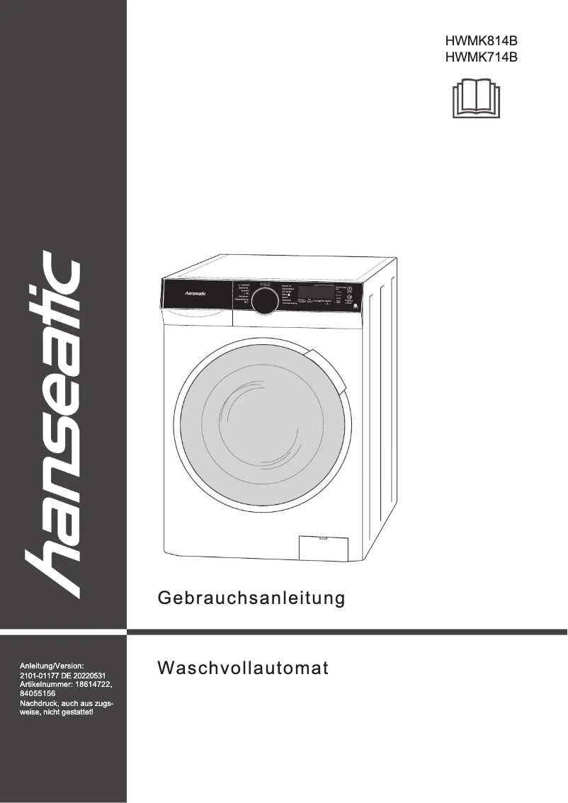 First page image of the manual for HWMK814B