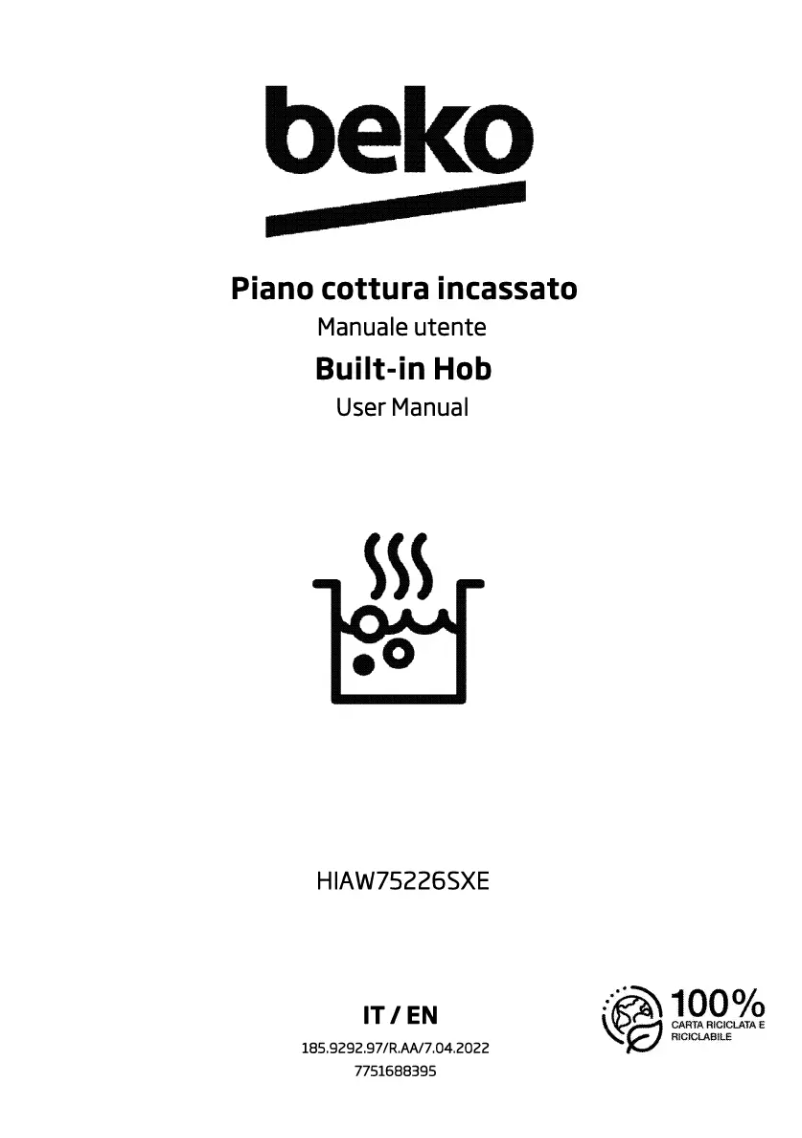 Page 1 of the manual User Manual Beko HIAW 75226 SXE