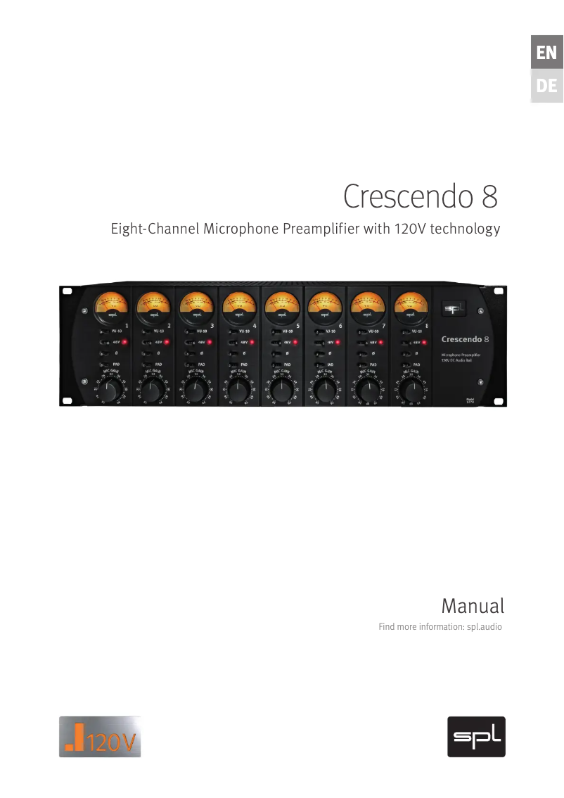 First page image of the manual for Crescendo 8