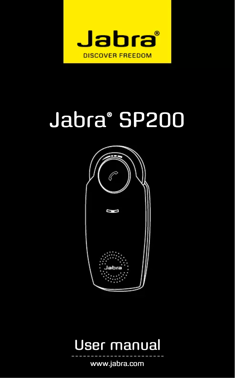 First page image of the manual for SP200