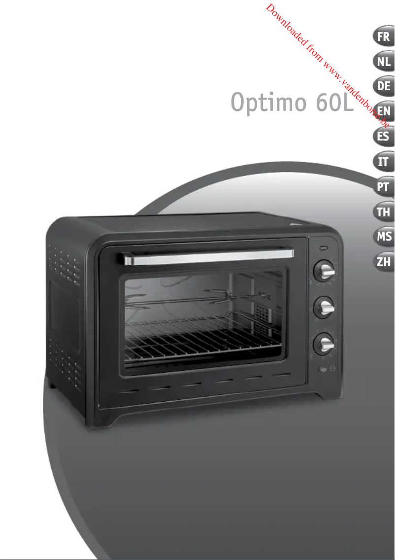 Page 1 of the manual User Manual Moulinex Optimo 60L