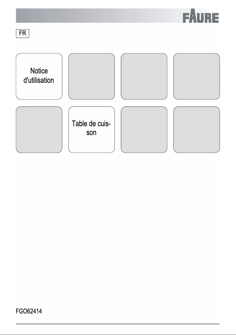 Page 1 of the manual User Manual Faure FGO62414SA