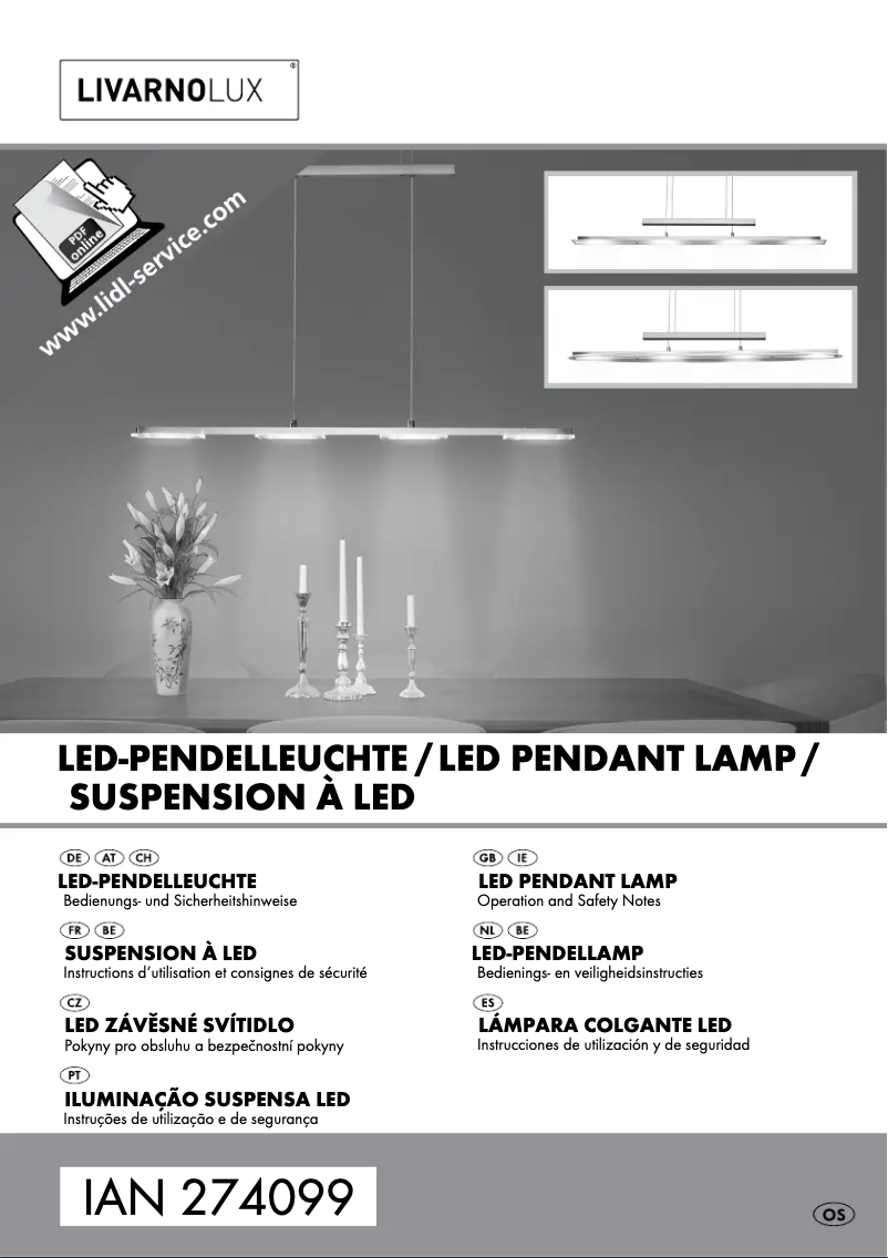 First page image of the manual for IAN 274099