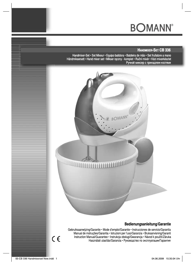 First page image of the manual for CB 336