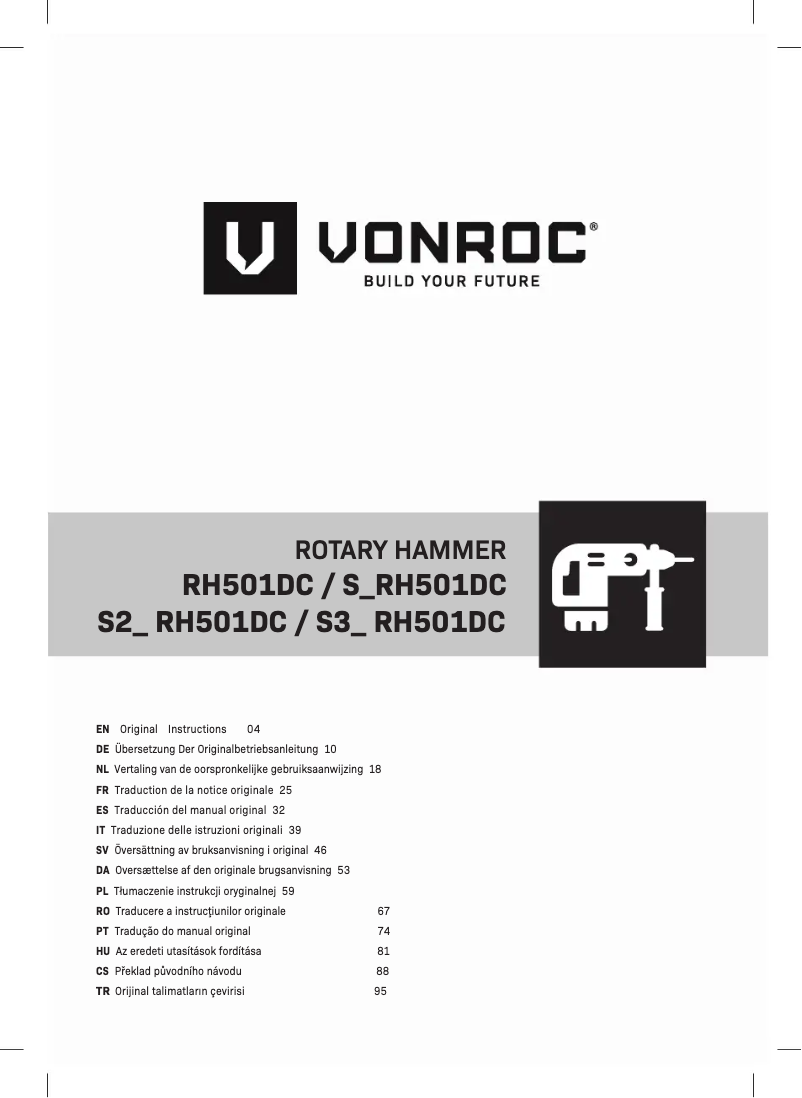 Page 1 of the manual User Manual Vonroc S3_RH501DC