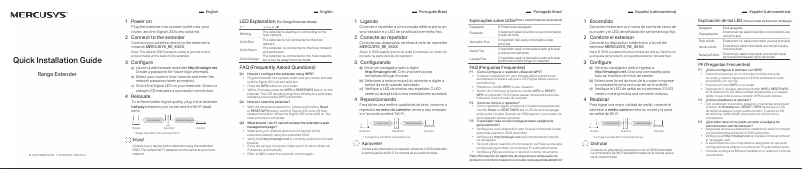 Page 1 de la notice Guide d'installation Mercusys MW300RE