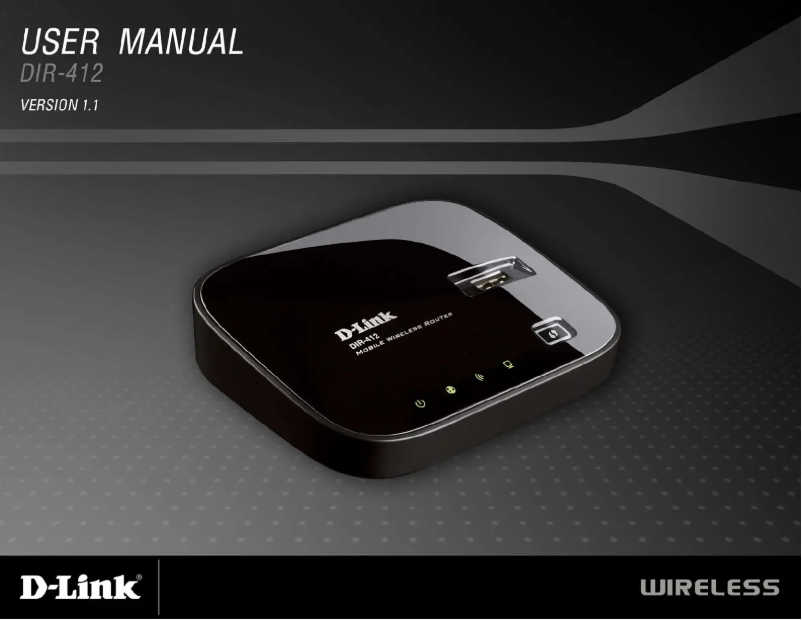 First page image of the manual for DIR-412