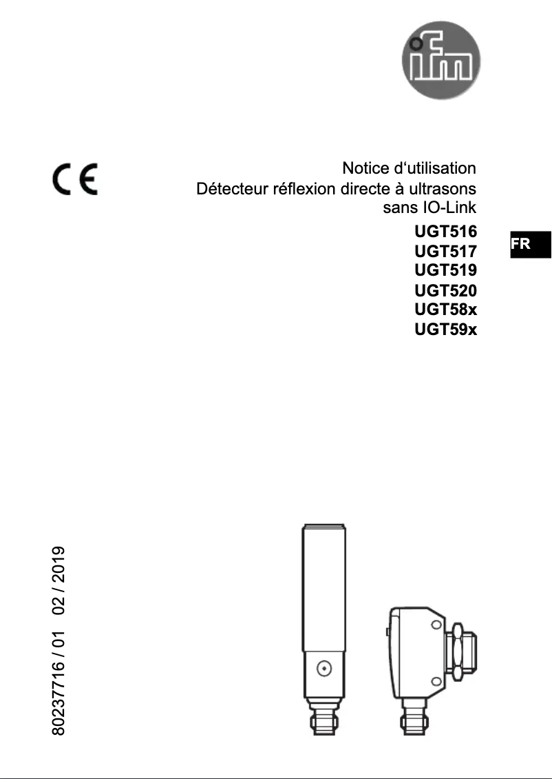 Page 1 of the manual User Manual IFM UGT581