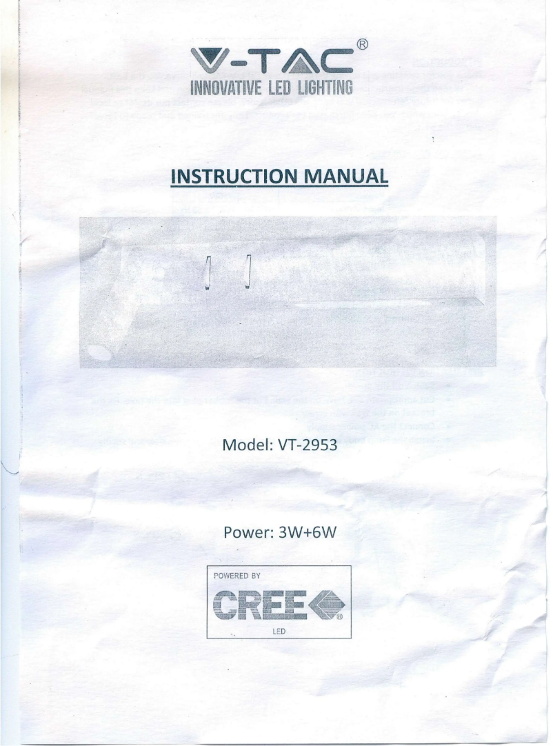 First page image of the manual for VT-2953