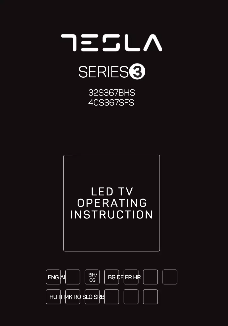 First page image of the manual for 49S367BFS