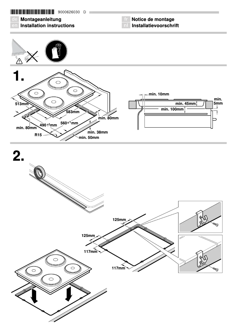 Page 1 of the manual Installation Guide Blaupunkt 5EA 61150