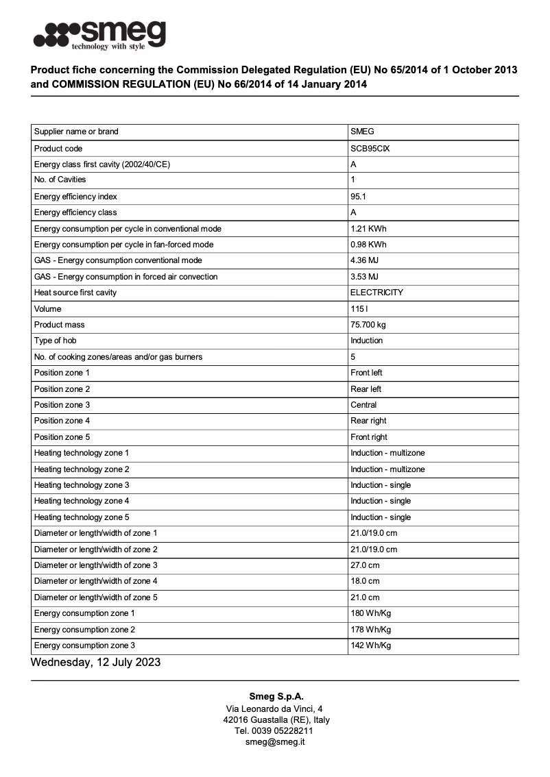 First page image of the manual for SCB95CIX