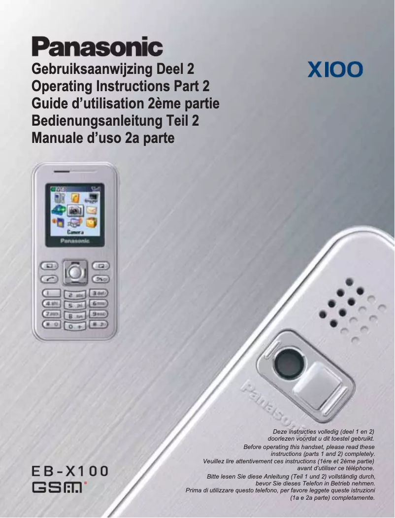 Image de la première page du manuel de l'appareil X100