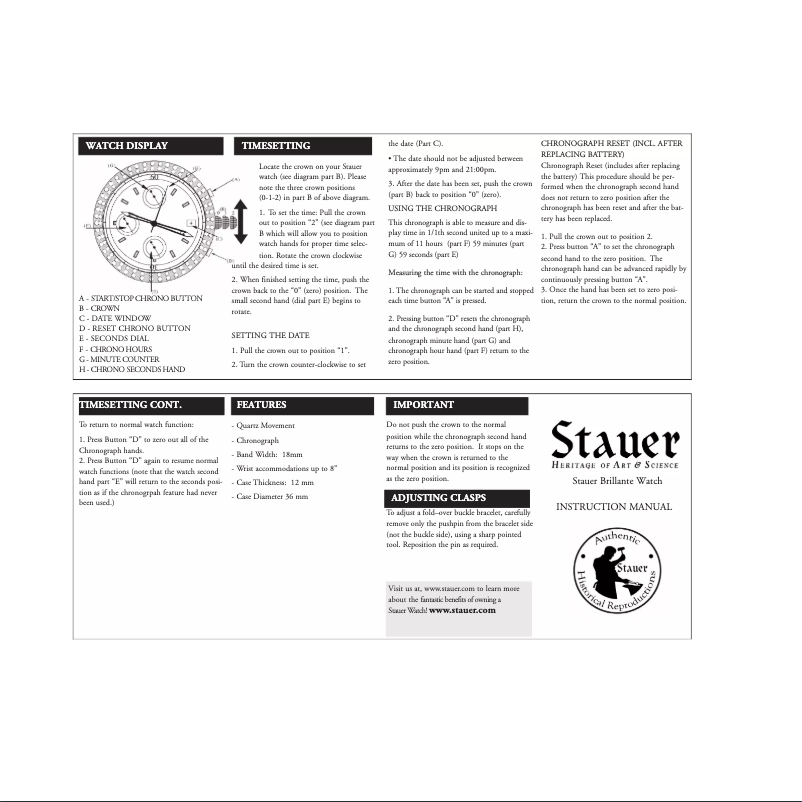 Page 1 of the manual User Manual Stauer 19263