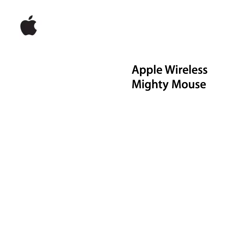 Page 1 of the manual User Manual Apple Wireless Mighty Mouse