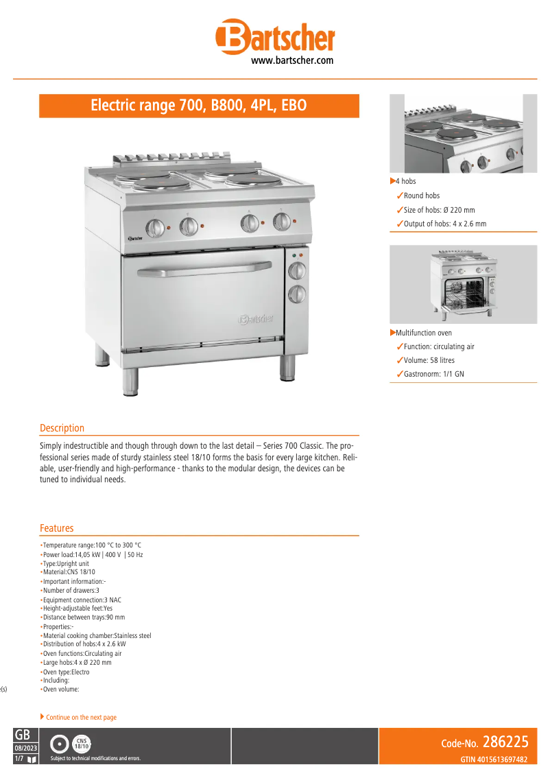 First page image of the manual for 286225