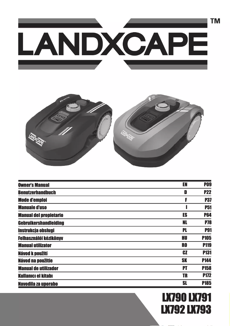 Page 1 of the manual User Manual LandXcape LX790