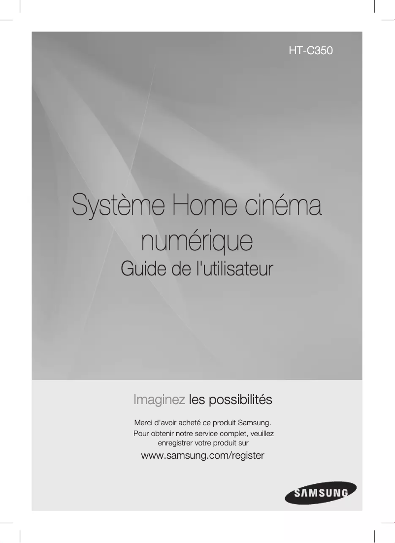 Page 1 of the manual User Manual Samsung HT-C330