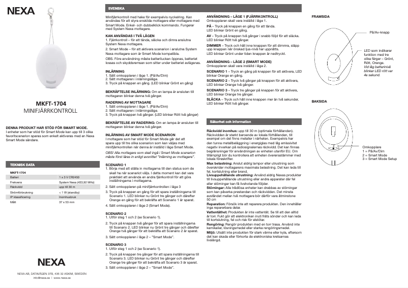 First page image of the manual for MKFT-1704