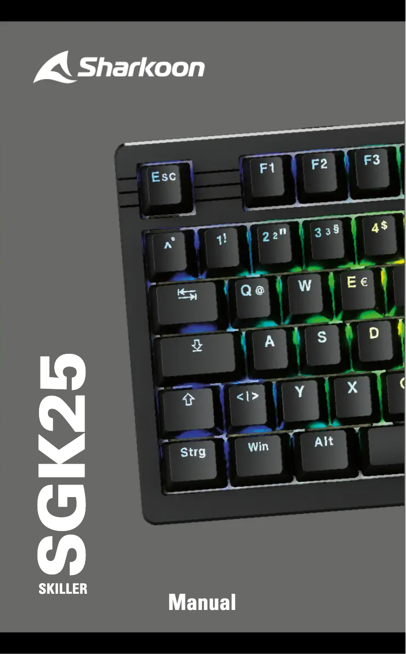 Page 1 of the manual User Manual Sharkoon SKILLER MECH SGK2