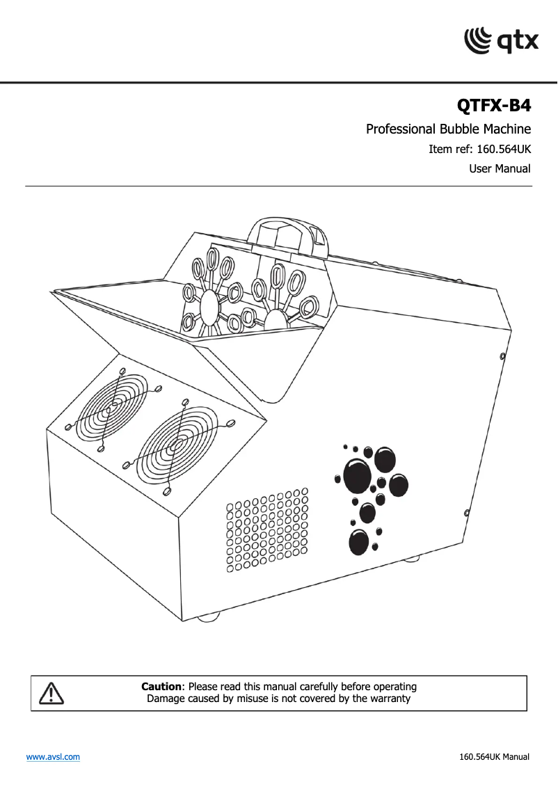 Page 1 of the manual User Manual Qtx QTFX-B4